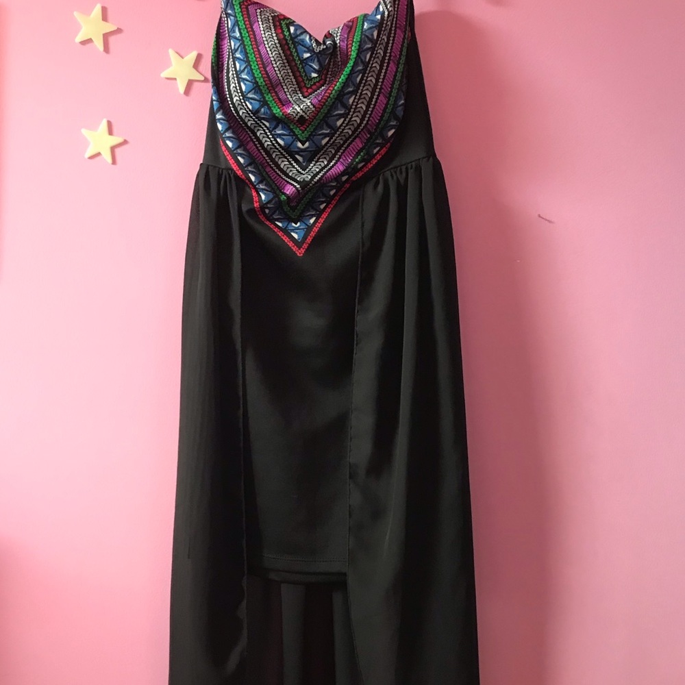 Black high low dress